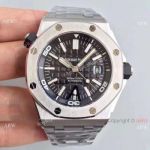 Swiss Replica Audemars Piguet Royal Oak Offshore Diver Watch Stainless Steel Black Dial